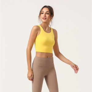 Top Deportivo Corto de Yoga para <span class=keywords><strong>Mujer</strong></span> 2025, con Soporte Alto, Acolchado, Anti-Impactos, Nuevo Producto, <span class=keywords><strong>Tirantes</strong></span> Cruzados en la Espalda, Transpirable, para Fitness y Deportes - Product Image 6