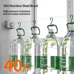 Séchoir à linge mural carré rétractable en <span class=keywords><strong>aluminium</strong></span>, léger, invisible, moderne, durable, pour <span class=keywords><strong>extérieur</strong></span> et salle de bain - Product Image 3
