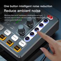 Kit de studio d'enregistrement et de streaming compact pour la maison, avec cartes de mixage audio, mixeur de podcast, casque de studio et console de mixage sonore