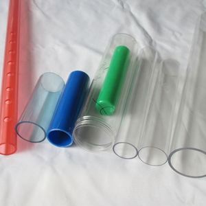 Clear Hard <b>Plastic</b> <b>Tube</b> & Hanging Cap SGS Certified UV Resistant Heat Resistant - Product Image 1