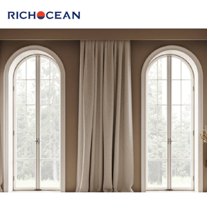 Fenêtres panoramiques fixes RICHOCEAN en aluminium à double vitrage, style arqué français, grandes fenêtres mur-à-mur à prix abordable - Product Image 4