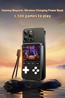 Batterie externe de jeu rétro portable avec charge sans fil 5000 mAh 15 W à charge rapide pour les voyages, le bureau, les cadeaux personnalisés