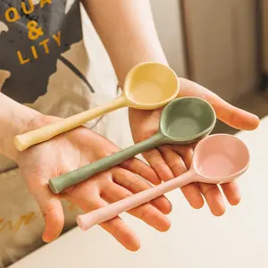 Vajilla de esmalte de colores Cena Café Cuchara de sopa de cerámica