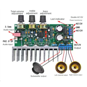 Placa amplificadora de Subwoofer superpesada TDA2050 + TDA2030 de alta potencia <span class=keywords><strong>2</strong></span>,1 para sistema de sonido doméstico - Product Image 2