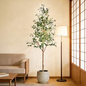 Venta Caliente: Árboles de Olivo Artificiales Realistas Desmontables de 210 cm con Frutos, Plantas Decorativas de Olivo Artificial para Hogar y Oficina - Product Image 1