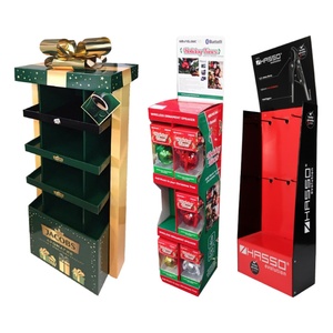 Expositor de pie para supermercado, duradero, de cartón corrugado, para venta minorista, para almacenamiento de juguetes y artículos de papel en el suelo - Product Image 1