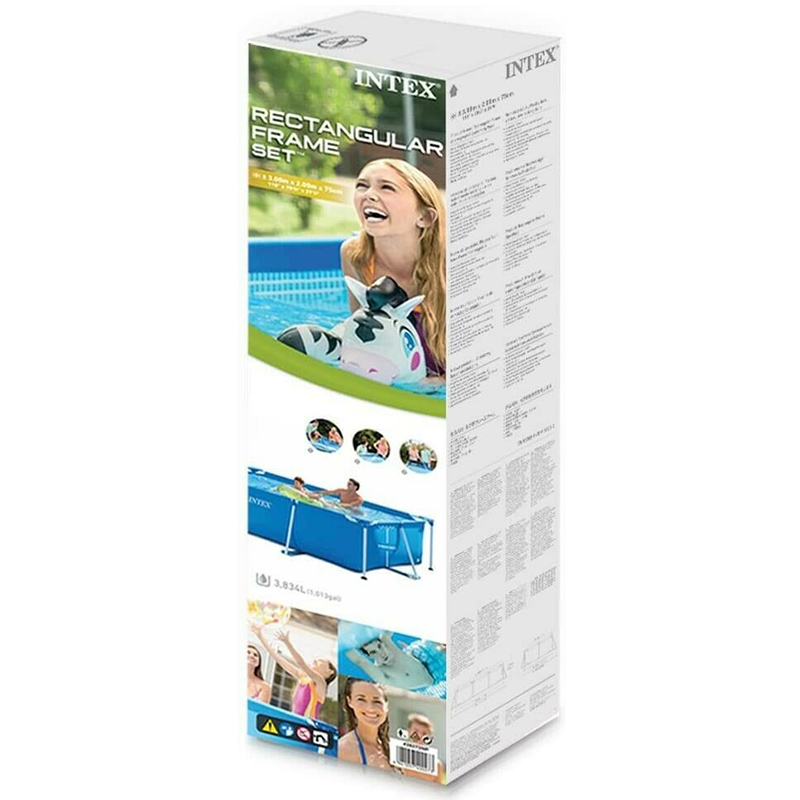 bayou 英語 Intex 28272メタルRECTANGULARフレームプール屋外地上子供家族用