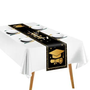 2024 Geprovoceerd Afstuderen Tafelloper Diploma Pet 11.8X72 Inch Keuken Dineren Home Party Decor Promotionele Feestartikelen