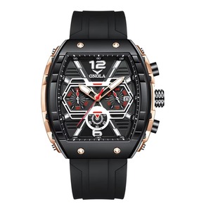 Montre à grand cadran pour homme Drioshipping, vente chaude, bracelet en silicone sport, chronographe multifonction, montres à quartz, montre pour homme - Product Image 6