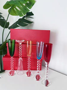 Copas de Vino de Cristal Transparente al por Mayor, Diseño Art Deco, Ecológicas y Aptas para Lavavajillas, Reutilizables, para Fiestas - Product Image 3