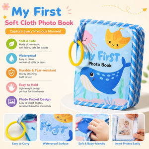 Wanna Care <span class=keywords><strong>Mon</strong></span> Premier Bébé : <span class=keywords><strong>Livre</strong></span> Photo en Tissu en Polyester Doux, Réutilisable, à Suspendre, Album <span class=keywords><strong>de</strong></span> Souvenirs pour Bébé avec Fonctionnalités Musicales - Product Image 2