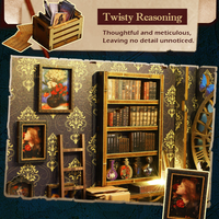 CAYI nouvelle agence de détective bricolage livre Nook Kit serre-livres Miniature maison de poupée Nook livre 3D Puzzle en bois Booknook étagère Insert