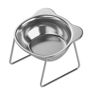 Gamelle pour chat et chien en acier inoxydable 304, protection du cou, anti-renversement, gamelle surélevée pour chats et eau - Product Image 1
