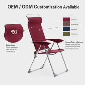 Silla Plegable Portátil de Aluminio Resistente para <span class=keywords><strong>Playa</strong></span>, Camping, Parque y Patio, Tumbona para Picnic - Product Image 4