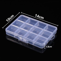 Boîte de rangement pour perles, 12 compartiments, en plastique PP transparent, design nordique, pliable, anti-poussière