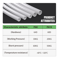 Tuyau pneumatique personnalisé en PA6/PA12 pour systèmes pneumatiques et hydrauliques, tuyau en nylon, tuyau flexible en nylon