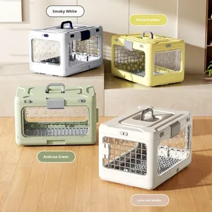 Cage de <span class=keywords><strong>transport</strong></span> pliable pour animaux de compagnie, respirante, portable, grande capacité, adaptée au <span class=keywords><strong>transport</strong></span> en voiture, boîte de <span class=keywords><strong>transport</strong></span> pour <span class=keywords><strong>chat</strong></span> - Product Image 4