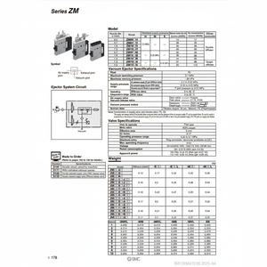 SMC Pneumatics Éjecteur à vide Machines et équipements industriels ZM051HF-K5LZ-E55L - Product Image 1