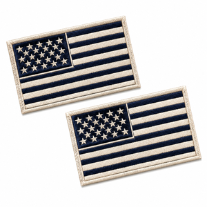 Wholesale High Density Multicoloured Heat <b>Press</b> Embroidered Patch Custom Flag Embroidery Patch Iron On - Product Image 1