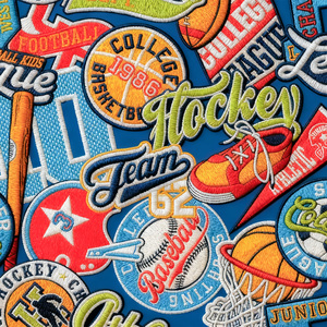 EYDカスタムデザイナーDTF熱プレス高級小型面白いブルーデニムジャケットメンズアイロン接着パッチ刺繍パッチ衣類用 - Product Image 1