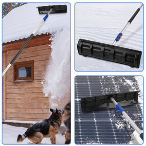 12피트 연장봉이 있는 24인치 너비의 태양광 패널 및 지붕용 눈 제거기 - Product Image 6