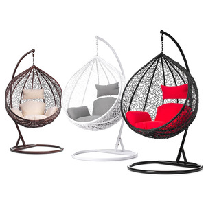 <span class=keywords><strong>Sedia</strong></span> a dondolo a forma di uovo di alta qualità resistente tessuto a mano in Rattan grande carico in metallo di lusso pieghevole <span class=keywords><strong>sedia</strong></span> da giardino per camera da letto - Product Image 6