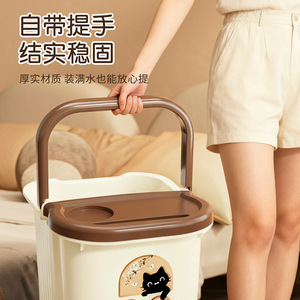 Home Foot Bath Tub Thickened Knee Length Massage Function With <b>Wheels</b> And Lid For Adults - Product Image 2