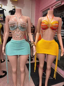 Conjunto de Top Corto Halter Sexy y Minifalda para Mujer, Estilo Y2K, Conjunto de Minifalda Ajustada, Conjunto de Dos Piezas para Mujer, Ropa de Verano, Ropa de Club - Product Image 2