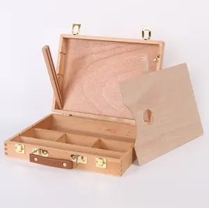Ouel en bois multifonctionnel, boîte de rangement Portable avec poignée pour peinture et dessin d'artiste, 2022