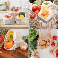 Op maat gemaakte canvas trekkoord tassen voor groenten & fruit - Herbruikbaar, gepersonaliseerde kleur, groothandel beschikbaar