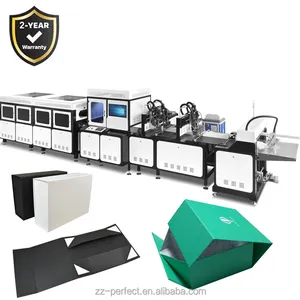 Máquina para fabricar cajas de cartón de papel plegables completamente automática, maquinaria de embalaje de Cajas de Regalo rígidas