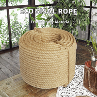 Corde en sisal naturel 6mm 8mm 10mm, couleurs variées, écologique, style coupé, pour griffoirs pour chats et meubles d'arbre à chat DIY