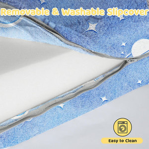 Children's Folding <b>Sofa</b> Cushion Glow In Dark High Density Foam Recliner For 2 To 4 Years Old <b>Kids</b> - Product Image 4