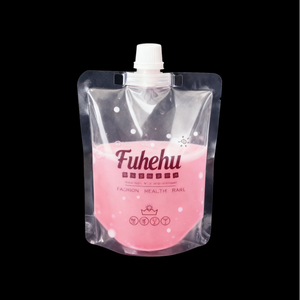 Custom 50ml-2100ml Fully Transparent Plastic Spout Pouch with for Leak-Proof for Milk & Chewing <b>Gum</b> Custom Color - Product Image 4