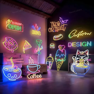Letrero LC, letrero de neón <span class=keywords><strong>LED</strong></span> personalizado, texto impreso UV, tubo de vidrio personalizado, letrero de neón iluminado para cafetería - Product Image 5