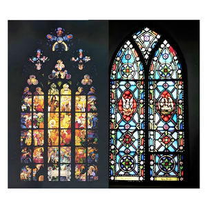 Panneaux <span class=keywords><strong>de</strong></span> vitraux décoratifs pour églises, couleurs personnalisées, solides, haute transmission lumineuse, pour portes, fenêtres et cloisons - Product Image 4