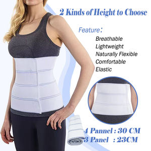 Bande abdominale post-hystérectomie, ceinture de récupération à 4 panneaux, soutien pelvien pour femmes et hommes, enveloppement abdominal post-partum - Product Image 4