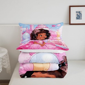 <span class=keywords><strong>Couette</strong></span> matelassée moelleuse en duvet de plumes, motif Château de Princesse Rêveur, pour ensemble de <span class=keywords><strong>couette</strong></span> en peluche transfrontalier, impression numérique, literie pour enfants - Product Image 4