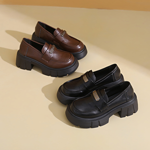 Zapatos Casuales de Plataforma con Suela de Goma y Punta Redonda para Mujer, Estilo Británico, para Caminar, Otoño-Primavera, Venta al Por Mayor - Product Image 5