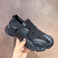 Nouveaux articles tendance et à la mode : Chaussures pour hommes à semelle épaisse en tissu tissé, confortables et polyvalentes, chaussures décontractées