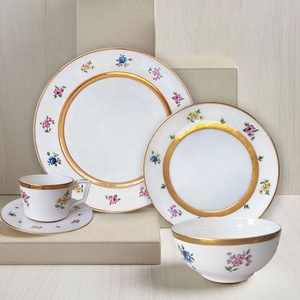 Vajilla clásica europea de alta temperatura tasses DXC Arita <span class=keywords><strong>Meissen</strong></span> Toile <span class=keywords><strong>porcelana</strong></span> anglaise plato China Argent stock caja de regalo - Product Image 5
