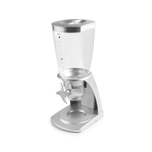 Dispenser per Cereali a Forma di Fiore in Plastica Trasparente con Base in Metallo per Conservazione in Cucina - Product Image 1