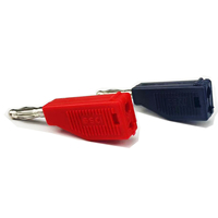 Cable de Conector Banana de 4 mm de Alta Corriente, Sin Soldadura, de Cobre Sólido, con Conector Banana de 4 mm en la Parte Posterior