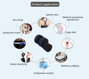 Biểu Tượng Tùy Chỉnh Màu Sắc Mô Hình Nylon Spandex Polyester Latex Sọc Ban Nhạc Đàn Hồi Jacquard Đàn Hồi Dây Thắt Lưng Vải Cho Quần Áo - Product Image 2