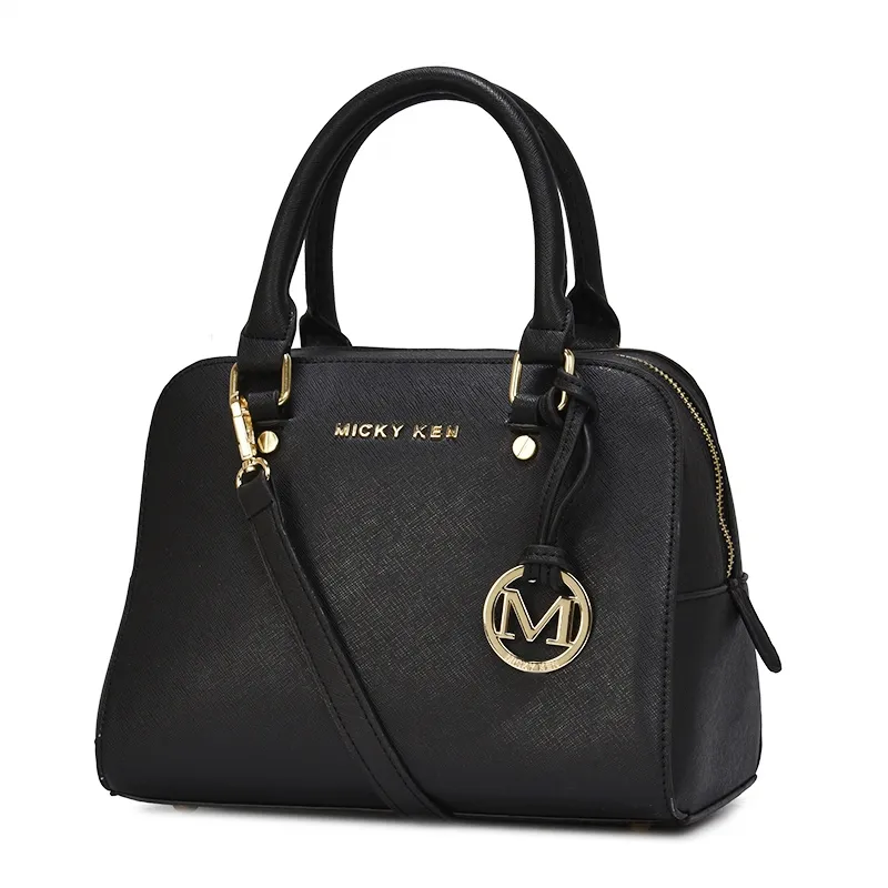Factory price Manufacturer Supplier Fashion solid color pu leather ladies black chain handbag