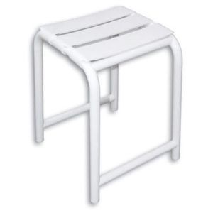 Taburete de Baño Plegable de Plástico Blanco de 53 cm para Uso en Baños - Product Image 1