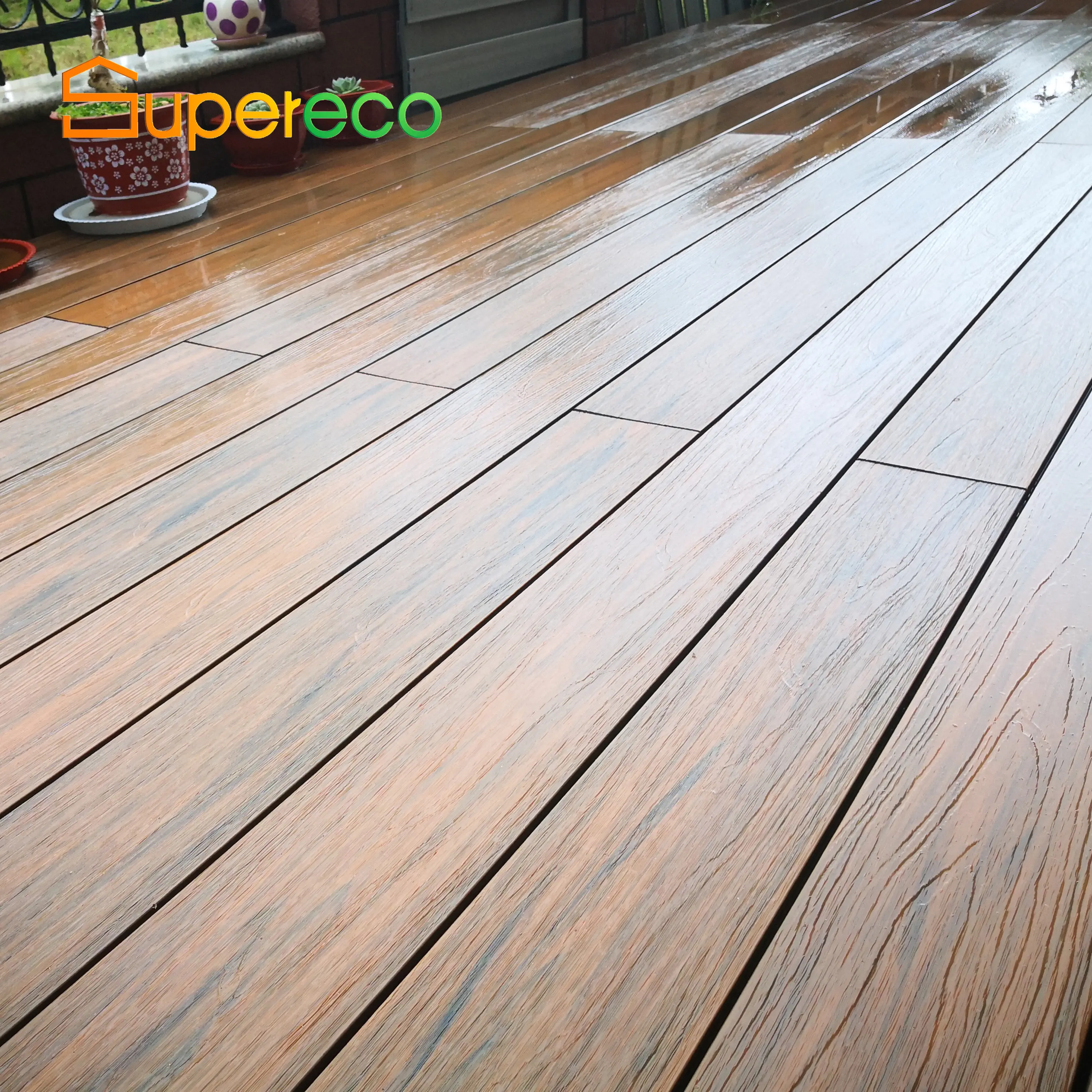 Cheap Price Anti-UV Bamboo Wood Plastic Composite Floor Hollow WPC Decking