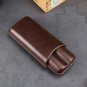 Étui à cigares de luxe personnalisé en cuir croco à <span class=keywords><strong>3</strong></span> doigts avec coupe-cigare à lacets porte-cave à <span class=keywords><strong>3</strong></span> tubes - Product Image 6