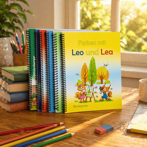 Apertura <span class=keywords><strong>a</strong></span> 180 gradi °   Quaderni <span class=keywords><strong>a</strong></span> Spirale con Copertina Morbida Personalizzati Senza Crepe, Stampa di Libri di Testo per Studenti e Scuole - Product Image 1