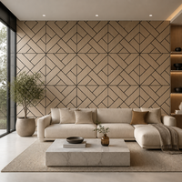 Panneau mural en feutre PET moderne pour l'absorption acoustique - Panneau acoustique en polyester pour appartement